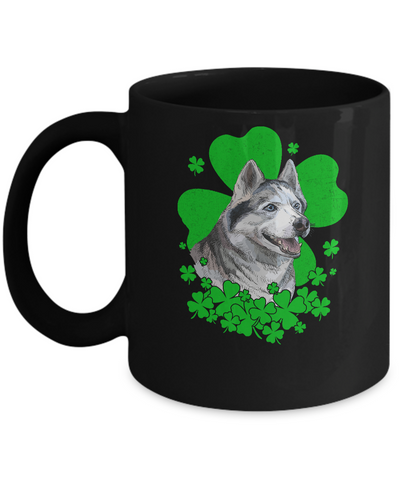 Siberian Husky St. Patrick's Day Clovers Mug Coffee Mug | Teecentury.com