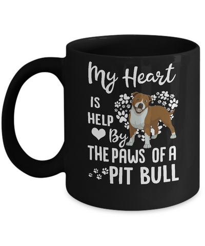 My Heart Is Held By The Paws Of A Pit Bull Lover Mug Coffee Mug | Teecentury.com