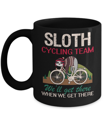Sloth Cycling Team Lazy Sloth Sleeping On Bicycle Mug Coffee Mug | Teecentury.com