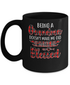 Red Plaid Funny Being A Grandma Doesn't Make Me Old Mug Coffee Mug | Teecentury.com