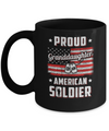 Proud Granddaughter Of A Soldier Army Papa Veteran Mug Coffee Mug | Teecentury.com