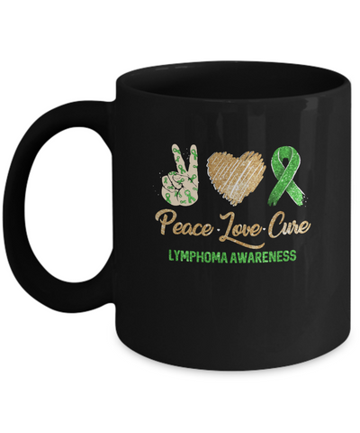 Peace Love Cure Lymphoma Awareness Mug Coffee Mug | Teecentury.com