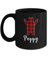 Red Poppy Bear Buffalo Plaid Family Christmas Pajamas Mug Coffee Mug | Teecentury.com