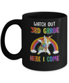 3rd Grade Here I Come Unicorn Back To School Mug Coffee Mug | Teecentury.com