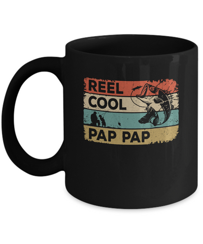 Vintage Reel Cool Pap Pap Fish Fishing Fathers Day Mug Coffee Mug | Teecentury.com
