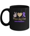 Peace Love Cure Lupus Awareness Mug Coffee Mug | Teecentury.com