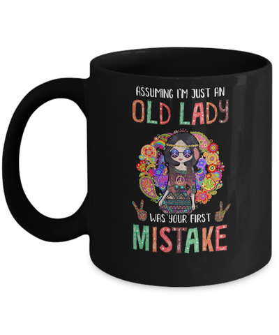 Assuming I'm Just An Old Lady Hippie Gift Coffee Mug | Teecentury.com