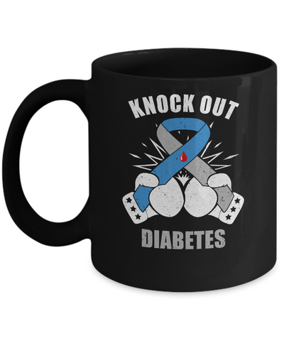 Boxing Knock Out Diabetes Awareness Support Mug Coffee Mug | Teecentury.com