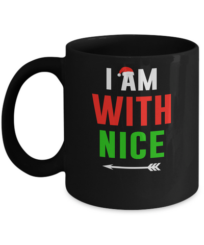 I'm With Nice Matching Christmas Couple Pajamas Mug Coffee Mug | Teecentury.com