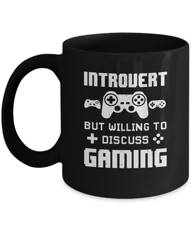 Introvert But Willing To Discuss Gaming Funny Video Game Mug Coffee Mug | Teecentury.com