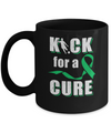 Kick For A Cure Soccer Green Liver Cancer Lymphoma Awareness Mug Coffee Mug | Teecentury.com
