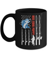 Reel Cool Poppy American Flag Fish Fishing Fathers Day Mug Coffee Mug | Teecentury.com