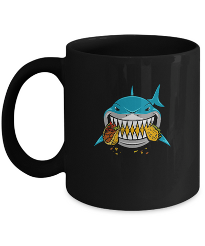 Shark Eating Taco Food Lover Gift Mug Coffee Mug | Teecentury.com