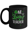 Funny St Patricks Day Gift For Prek Kinder One Lucky Teacher Mug Coffee Mug | Teecentury.com