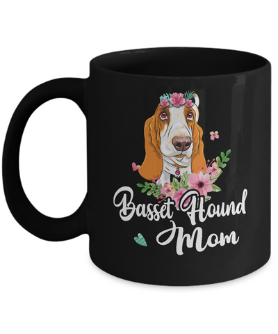 Basset Hound Mom Funny Dog Mom Gift Idea Mug Coffee Mug | Teecentury.com