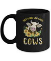 Just A Girl Who Loves Cows And Sunflowers Mug Coffee Mug | Teecentury.com