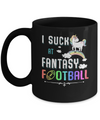 I Suck At Fantasy Football Unicorn Mug Coffee Mug | Teecentury.com