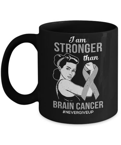 I Am Stronger Than Brain Cancer Awareness Support Mug Coffee Mug | Teecentury.com