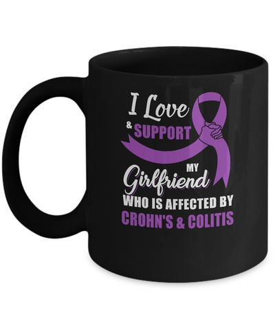Crohn's & Colitis Awareness Support Purple Girlfriend Boyfriend Mug Coffee Mug | Teecentury.com