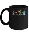 Heartbeat Palm Tree Wine Glass Flip Flop Summer Mug Coffee Mug | Teecentury.com