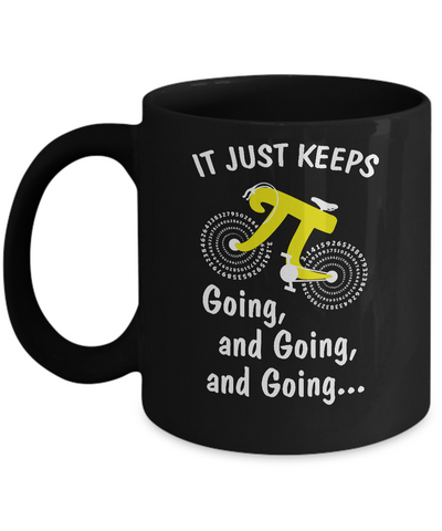 It's Just Keep Going And Going Bicycle Pi Day Gift Mug Coffee Mug | Teecentury.com
