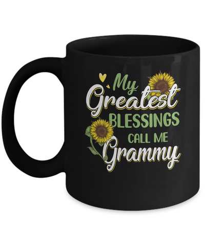 My Greatest Blessings Call Me Grammy Sunflower Gifts Mug Coffee Mug | Teecentury.com