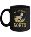 Just A Girl Who Loves Goats And Sunflowers Mug Coffee Mug | Teecentury.com