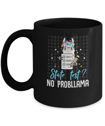 Llama Funny Motivational State Test Day For Students Mug Coffee Mug | Teecentury.com