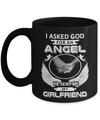 I Asked God For An Angel He Sent Me My Girlfriend Mug Coffee Mug | Teecentury.com