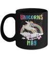 Unicorns Are Born In May Colorful Fun Birthday Mug Coffee Mug | Teecentury.com