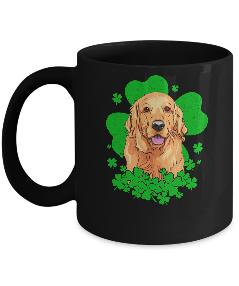 Golden Retriever St. Patrick's Day Clovers Mug Coffee Mug | Teecentury.com