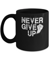 Never Give Up Motivational Soccer Football Mug Coffee Mug | Teecentury.com