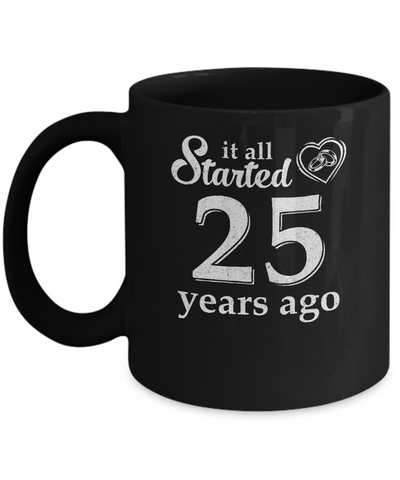 25Th Wedding Anniversary Married Couples 1997 Husband Wife Mug Coffee Mug | Teecentury.com