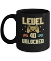 Level 40 Unlocked Video Gamer 40th Birthday Gift Mug Coffee Mug | Teecentury.com