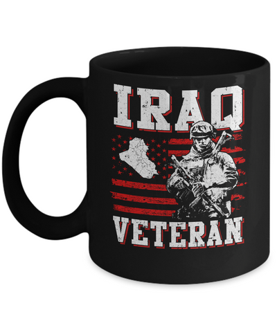 Iraq Veteran America Flag Distressed Vintage Mug Coffee Mug | Teecentury.com