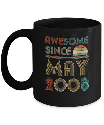 Awesome Since May 2008 Vintage 14th Birthday Gifts Mug Coffee Mug | Teecentury.com