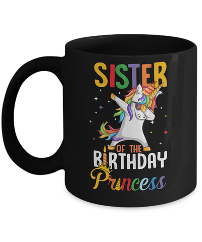 Sister Of The Birthday Girl Dabbing Unicorn Party Mug Coffee Mug | Teecentury.com