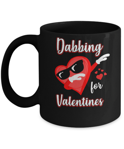 Dabbing For Valentines Day Cute Funny Heart Love Mug Coffee Mug | Teecentury.com