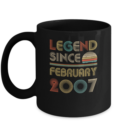 Legend Since February 2007 Vintage 15th Birthday Gifts Mug Coffee Mug | Teecentury.com