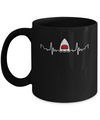 Funny Shark Heartbeat Lovers Gift Mug Coffee Mug | Teecentury.com