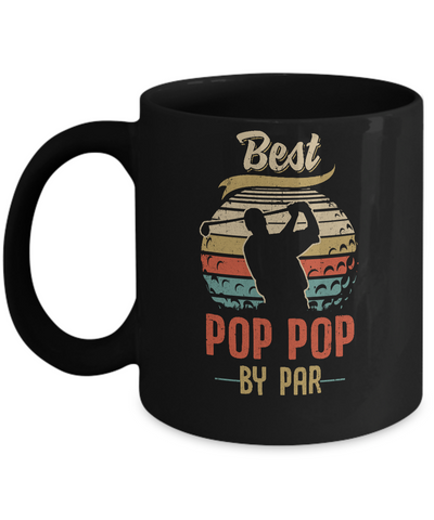 Vintage Best Pop Pop By Par Fathers Day Funny Golf Gift Mug Coffee Mug | Teecentury.com