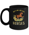 Just A Girl Who Loves Horses And Sunflowers Mug Coffee Mug | Teecentury.com