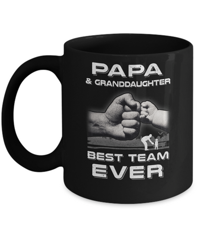 Papa And Granddaughter Best Team Ever Fathers Day Mug Coffee Mug | Teecentury.com