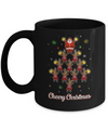 Cheery Christmas Funny Reindeer Santa Claus Cheerleader Mug Coffee Mug | Teecentury.com