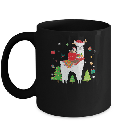 Santa Sloth Riding Llama Reindeer Christmas Gifts Mug Coffee Mug | Teecentury.com