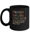 PaPaw Know Everything Vintage PaPaw Father's Day Gift Mug Coffee Mug | Teecentury.com