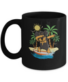 Summer Vacation Dabbing Rottweiler Surfing Surfboard Gift Mug Coffee Mug | Teecentury.com
