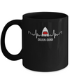 Funny Shark Lovers Heartbeat Feat Shark Gift Mug Coffee Mug | Teecentury.com