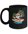 Funny Santa Surfing Hawaiian Summer Christmas Mug Coffee Mug | Teecentury.com