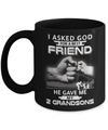 I Asked God For A Best Friend He Gave Me My Two Grandsons Mug Coffee Mug | Teecentury.com